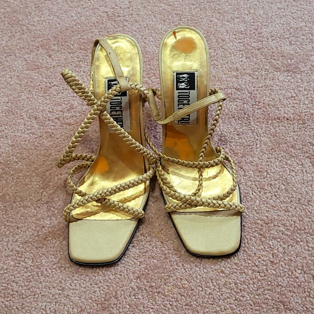 Together size 8.5 heels in gold